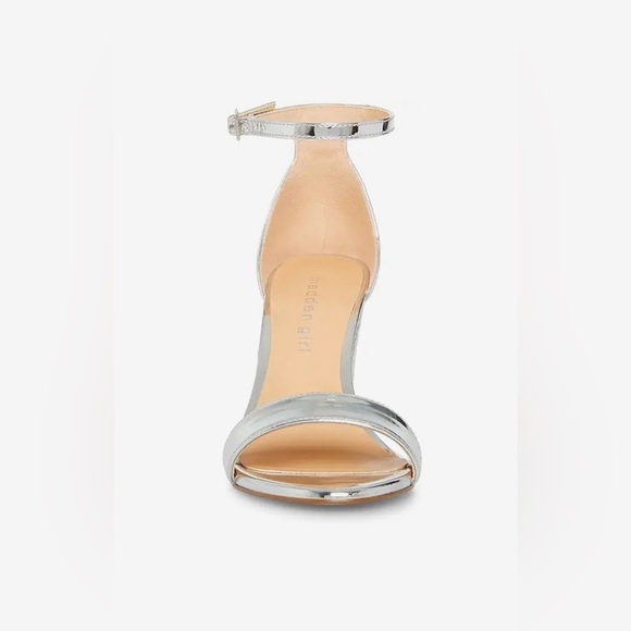 Madden Girl Beella shiny silver heels, size 8, NWOT - Picture 2 of 5